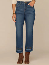 Mid-Rise Double Layer Fray Hem Kick Flare Petite Jeans