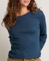 Pointelle Long Sleeve Crew