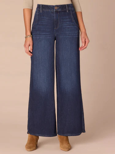 Skyrise Petite Wide Leg Jeans with Tulip Hem